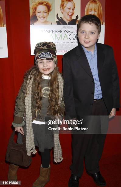 Abigail Breslin and Spencer Breslin during "Confessions of a Teenage Drama Queen" New York Premiere at Loews E-Walk Theatre in New York City, New...