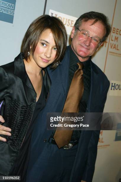 Robin Williams and daughter Zelda during 3rd Annual Tribeca Film Festival - "House of D" Premiere at Tribeca Performing Arts Center in New York City,...