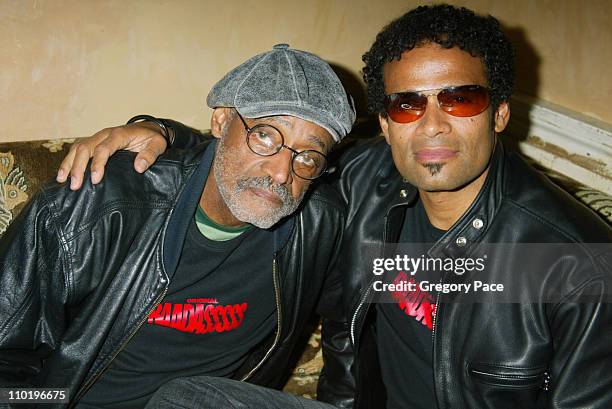 Melvin Van Peebles and Mario Van Peebles during 3rd Annual Tribeca Film Festival - Showtime Party at Nobu in New York City, New York, United States.