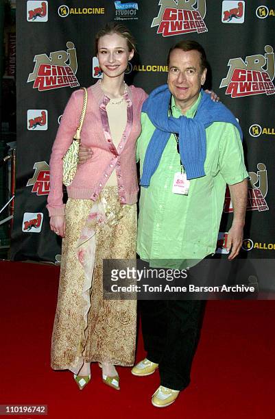 Eva Kowalewska and Paul-Loup Sulitzer during 2004 NRJ Cine Awards at Walt Disney Studios in Paris - Marne La Vallee, France.