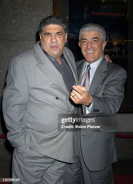 Vincent Pastore and Frank Vincent during "The Sopranos" Fifth Season Premiere at Radio City Music Hall in New York City, New York, United States.