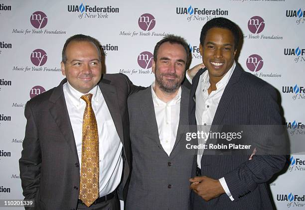 Rob Glaser, David Munns and Ricky Fante during UJA Luncheon Honoring David Munns and Rob Glaser at The Pierre Hotel in New York City, New York,...