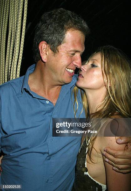 Mario Testino and Kate Moss during "Picture This: Debbie Harry and Blondie" by Mick Rock Book Launch Party - Inside at Hiro Ballroom at The Maritime...