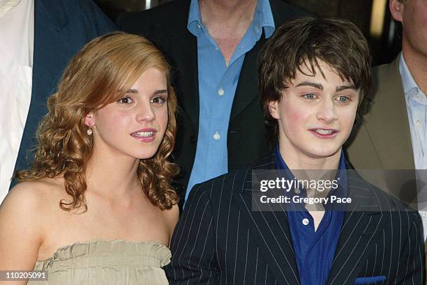 Emma Watson and Daniel Radcliffe during "Harry Potter and the Prisoner of Azkaban" New York Premiere at Radio City Music Hall in New York City, New...