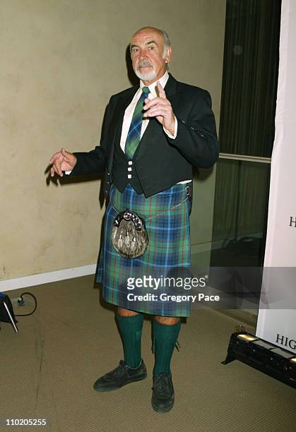 Sean Connery during Sean Connery Hosts "Dressed To Kilt" to Benefit the Friends of Scotland - Arrivals and Show at Sotheby's in New York City, New...