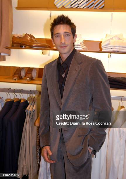 Adrien Brody during Ermenegildo Zegna Flagship Store Opening in New York City at 663 5th Avenue in New York City, New York, United States.