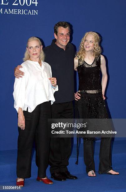 Lauren Bacall, Danny Huston and Nicole Kidman during 30th Deauville American Film Festiva - "Birth" Photocall at CID in Deauville, France.