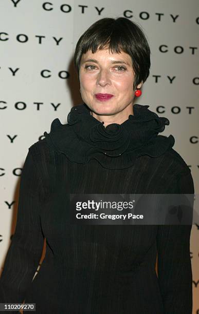 Isabella Rossellini during Coty's 100th Anniversary Celebration at American Museum of Natural History's Rose Center in New York City, New York,...
