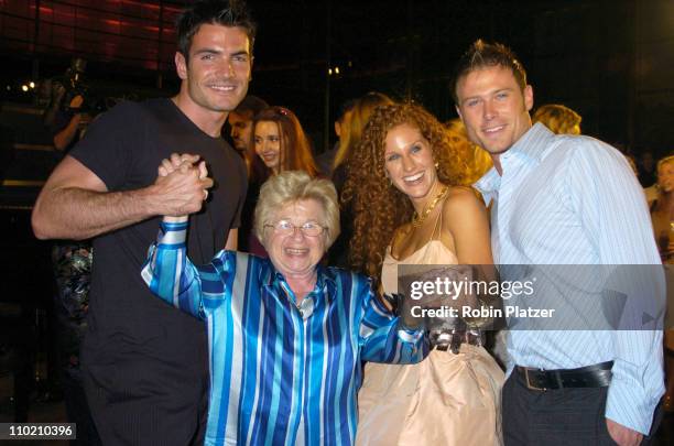 All My Children stars Jacob Young and Aiden Turner with designer Holly Kristen with Dr Ruth Westheimer