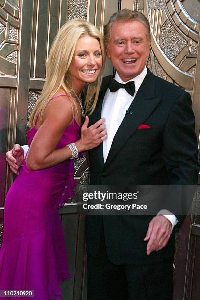 Kelly Ripa and Regis Philbin during Regis Philbin and Kelly Ripa Host the Second Annual Relly Awards on "LIVE with Regis and Kelly" at ABC-TV Studios...