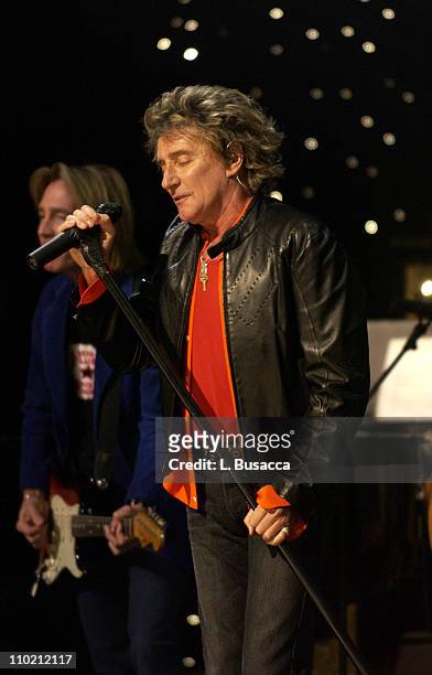 Rod Stewart during AOL Music Live Concert with Rod Stewart on the Eve of the Release of "Stardust...The Great American Songbook Vol. III" at Apollo...