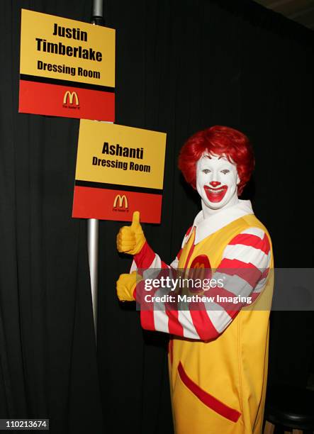 Ronald McDonald during McDonald's and Sony Connect Announce "Big Mac Meal Tracks" at Arc Light Cinema in Hollywood, CA, United States.