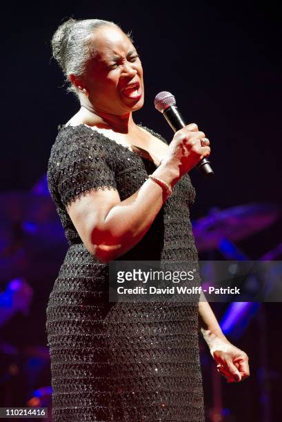 Barbara Hendricks performs at L'Olympia on March 16, 2011 in Paris, France.