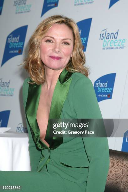 Kim Cattrall during Kim Cattrall Unveils New Half Calorie Liquor, Island Breeze by Bacardi, The Original Lite Spirit at Hotel Gansevoort in New York...