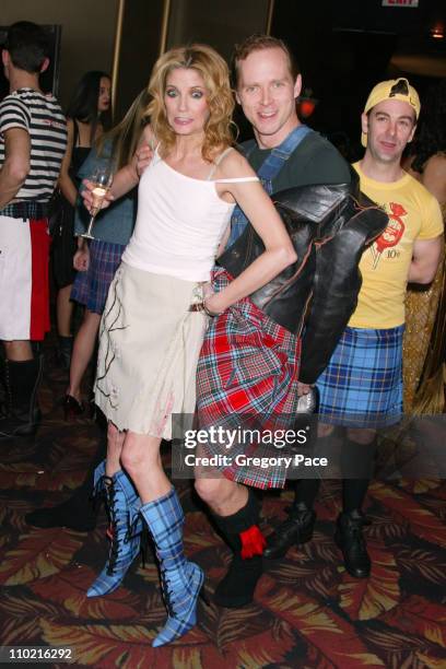 Candace Bushnell and Charles Askegard during "Dressed to Kilt" - A Scottish Evening of Fashion and Fun - Arrivals and Backstage at Copacabana in New...