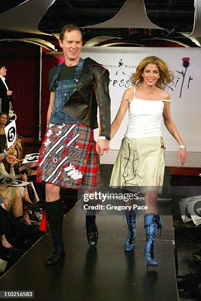 Candace Bushnell and husband Charles Askegard during "Dressed to Kilt" - A Scottish Evening of Fashion and Fun - Runway at Copacabana in New York...