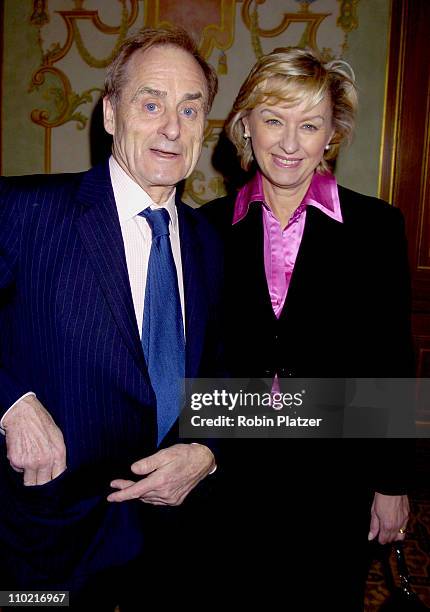 Harry Evans and wife Tina Brown during 57th Annual Writers Guild Awards - New York Arrivals at The Pierre Hotel in New York City, New York, United...