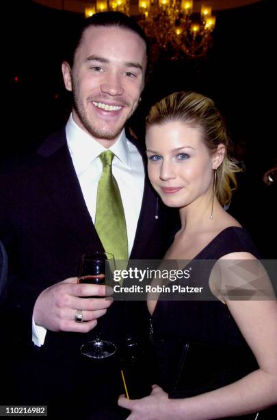 Tom Pelphrey and Stephanie Gatschet during 57th Annual Writers Guild Awards - New York Arrivals at The Pierre Hotel in New York City, New York,...