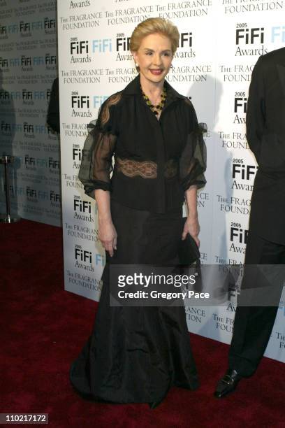 Carolina Herrera during The Fragrance Foundation's 2005 FiFi Awards - Arrivals at Hammerstein Ballroom in New York City, New York, United States.