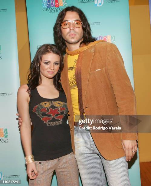 Natasha and Jorge Moreno during Miami High School Students Attend Grammy Career Day at University of Miami in Miami, Florida, United States.