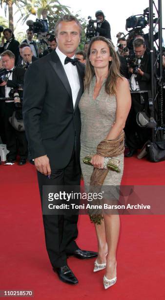 David Ginola and Coraline during 2005 Cannes Film Festival - "Star Wars: Episode III - Revenge of the Sith" Premiere in Cannes, France.