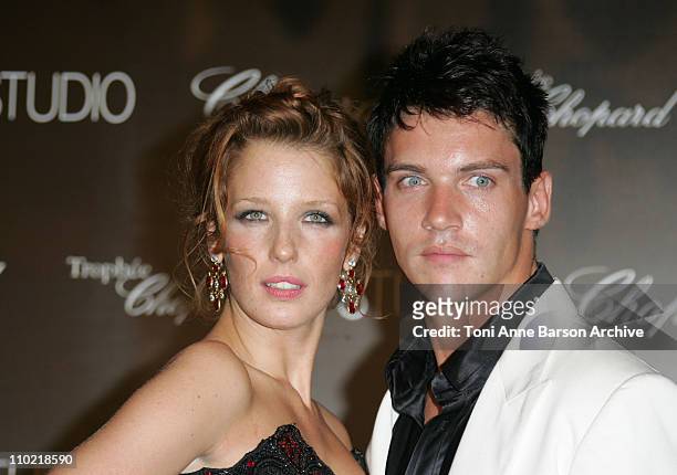 Kelly Reilly and Jonathan Rhys-Meyers during 2005 Cannes Film Festival - Chopard Trophy Awards Photocall at Carlton Hotel in Cannes, France.