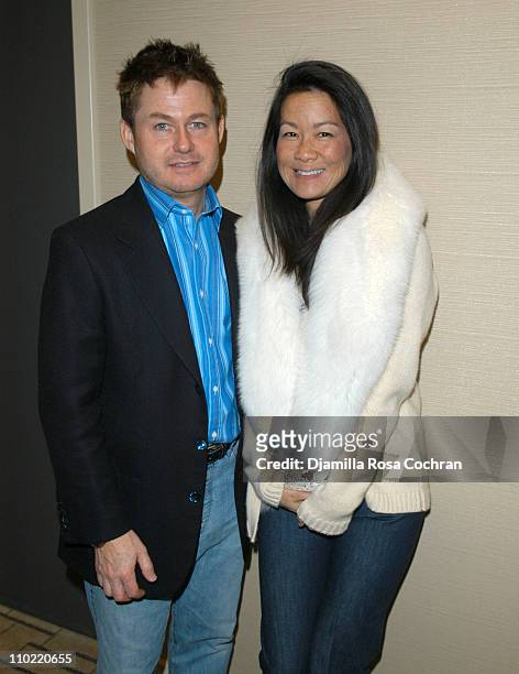 Tim Schifter and Helen Lee Schifter during Absolute Magazine Launch Party at One Central Park Condominuims in New York City, New York, United States.