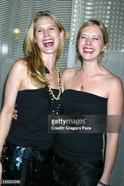 Stephanie March and her sister Charlotte March during Opening Party For Bobby Flay's New Restaurant Bar Americain at Bar Americain in New York City,...