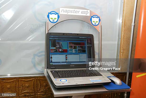 Atmosphere during Napster Launches "Napster To Go" Cafe Tour with Free Music and MP3 Players at The Coffee Shop in New York City, New York, United...
