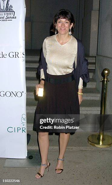 Ghislaine Maxwell during The 2005 Wall Street Concert Series Benefiting Wall Street Rising Starring Rod Stewart at Ciprianis Wall Street in New York...