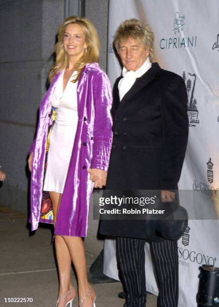 Penny Lancaster and Rod Stewart during The 2005 Wall Street Concert Series Benefiting Wall Street Rising Starring Rod Stewart at Ciprianis Wall...