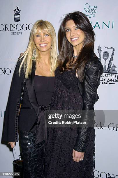 Lisa Gastineau and Brittny Gastineau during The 2005 Wall Street Concert Series Benefiting Wall Street Rising Starring Rod Stewart at Ciprianis Wall...