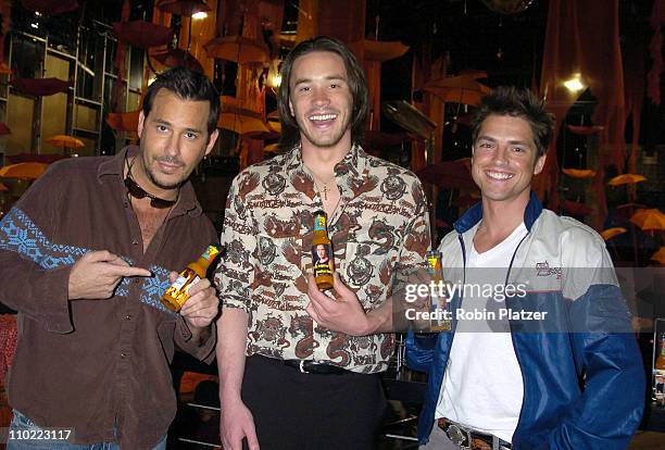 Ricky Paull Goldin, Tom Pelphrey and Scott Bailey during Party for The Hot Men of CBS Guiding Light and As The World Turns which was filmed for David...