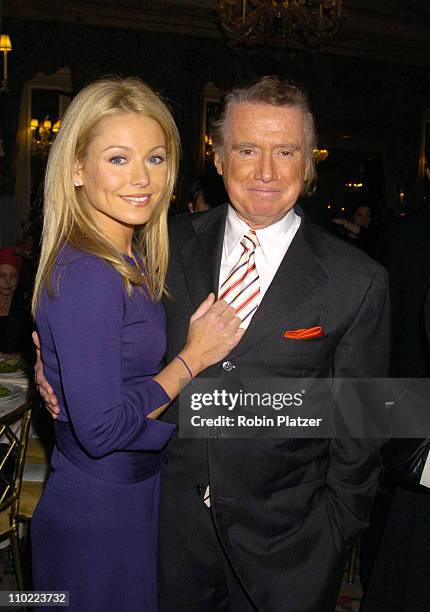 Kelly Ripa and Regis Philbin during 16th Annual PAL Women of The Year Luncheon honoring Kelly Ripa and Paula Zahn at The Pierre Hotel in New York...