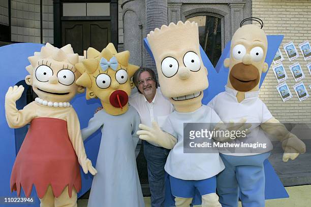Matt Groening, creator/executive producer, with The Simpsons