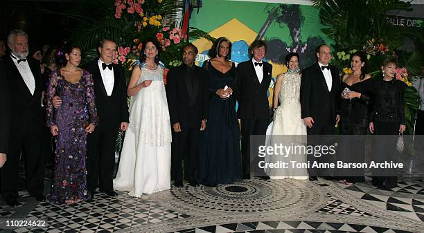 Caroline of Hanover, Valentino, Betty Lagardere, HSH Ernst August of Hanover, HSH Albert of Monaco and Guests
