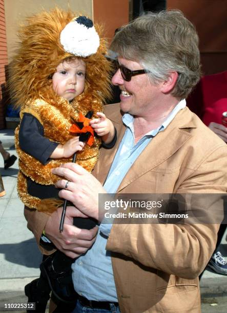 Dave Foley and "The Little Lion King" Alina Foley during Halloween Screening of "The Incredibles" to Benefit the Diabetes Research Institute at Walt...