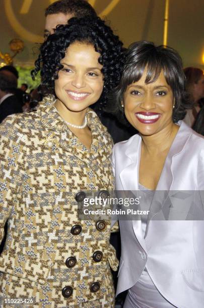 Victoria Rowell and Judge Glenda Hatchett during New York City Hosts Reception in Honor of 32nd Annual Daytime Emmy Awards at Gracie Mansion in New...