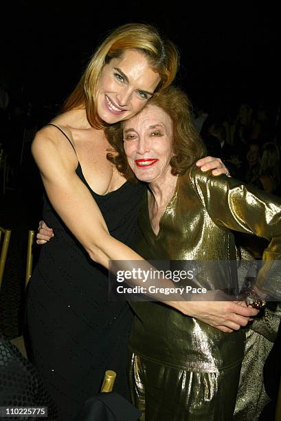 Brooke Shields and Helen Gurley Brown during The Accessories Council Presents the 8th Annual Ace Awards at Cipriani 42nd Street in New York City, New...