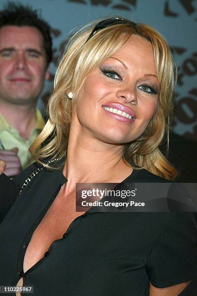Pamela Anderson during 2005/2006 FOX Prime Time UpFront - Inside Green Room and Party at Seppi's Restaurant and Central Park Boathouse in New York...