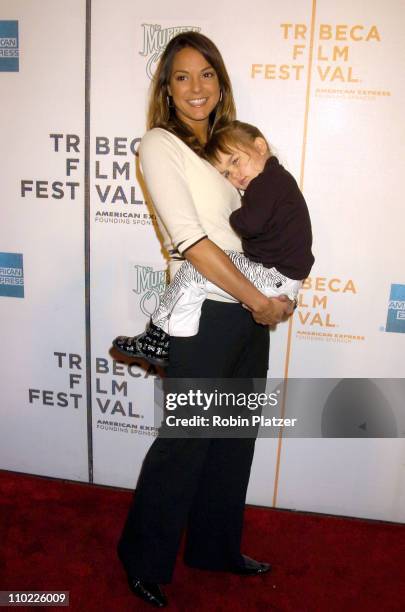 Eva La Rue and daughter Kaya Callahan during 4th Annual Tribeca Film Festival - "The Muppets' Wizard of Oz" Premiere at The Tribeca Performing Arts...