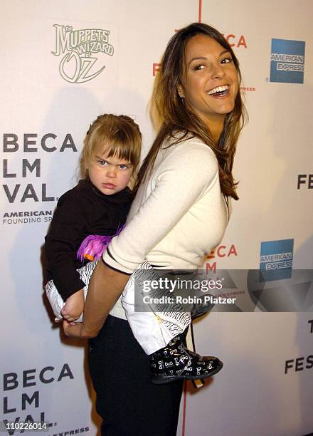 Eva La Rue and daughter Kaya Callahan during 4th Annual Tribeca Film Festival - "The Muppets' Wizard of Oz" Premiere at The Tribeca Performing Arts...