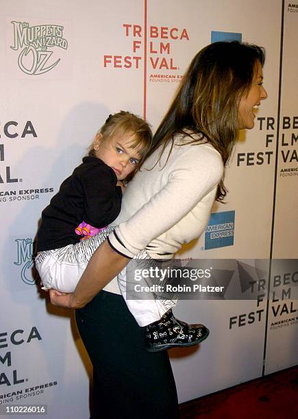 Eva La Rue and daughter Kaya Callahan during 4th Annual Tribeca Film Festival - "The Muppets' Wizard of Oz" Premiere at The Tribeca Performing Arts...