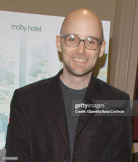 Moby during Moby Signs His CD "Hotel" and His Book "Teany" at Barnes & Noble - March 22, 2005 at Barnes & Nobles in New York City, New York, United...