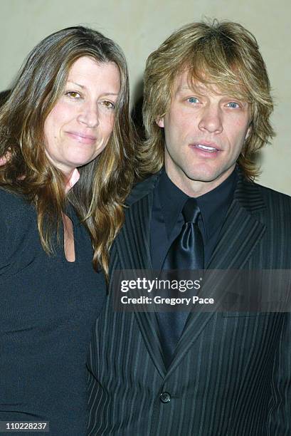 Dorothea and Jon Bon Jovi during amfAR and ACRIA Honor Herb Ritts with a Sale of Contemporary Artwork - Inside Arrivals at Sothebys in New York City,...