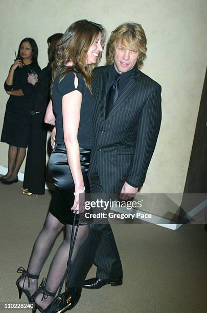 Dorothea and Jon Bon Jovi during amfAR and ACRIA Honor Herb Ritts with a Sale of Contemporary Artwork - Inside Arrivals at Sothebys in New York City,...