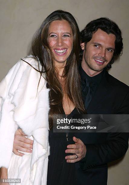 Gabby Karan and husband Gian Paolo de Felice during amfAR and ACRIA Honor Herb Ritts with a Sale of Contemporary Artwork - Inside Arrivals at...