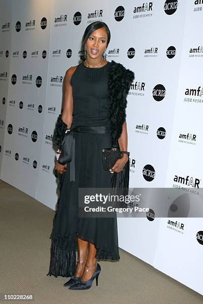 Naomi Campbell during amfAR and ACRIA Honor Herb Ritts with a Sale of Contemporary Artwork - Inside Arrivals at Sothebys in New York City, New York,...