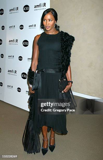 Naomi Campbell during amfAR and ACRIA Honor Herb Ritts with a Sale of Contemporary Artwork - Inside Arrivals at Sothebys in New York City, New York,...