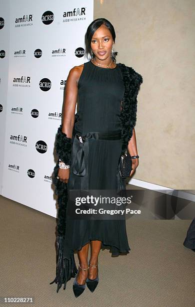 Naomi Campbell during amfAR and ACRIA Honor Herb Ritts with a Sale of Contemporary Artwork - Inside Arrivals at Sothebys in New York City, New York,...